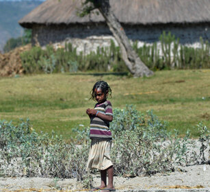  bambina Sidama, Sidama child lago Tana, lake Tana