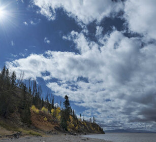 paesaggio, landscape lago Yellowstone, Yellowstone lake