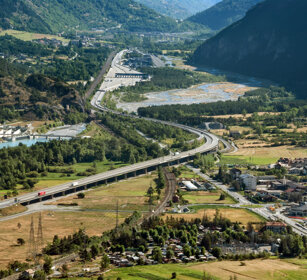 autostrada Torino-Bardonecchia, motorway valle Susa, Piemonte. Susa valley, Piedmont