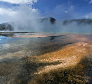 paesaggio, landscape Grand Prismatic Spring, Yellowstone NP
