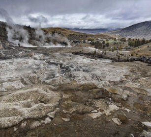paesaggio, landscape Mammoth Hot spring, PN di Yellowstone, Yellowstone NP