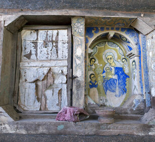 icona copta, Coptic icon chiesa sul lago Tana, church on the lake Tana