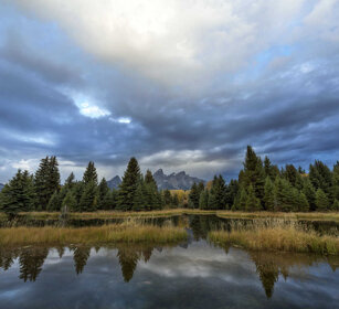 paesaggio, landscape Schwabacher landing, Grand Teton range