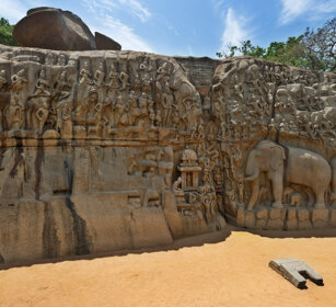 la penitenza di Bagiratha, Bagiratha's penance Mamallapuram, Tamil Nadu