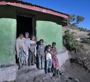 Bambini etiopi, Ethiopian boys montagne del Simien, Simien mountains