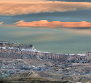 tramonto sulle Bad lands, verso El Chalten PN Los Glaciares, Argentina