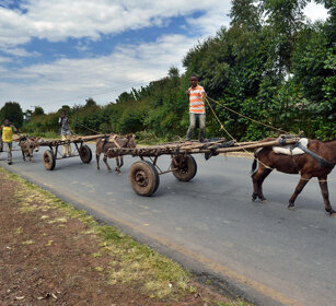 per la strada, on the road