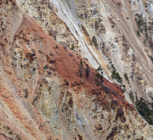 particolare del Gran Canyon, Grand canyon detail PN di Yellowstone, Yellowstone NP