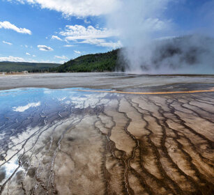 paesaggio, landscape Grand Prismatic Spring, Yellowstone NP