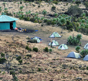 Campo tendato, tented camp Simien mountains