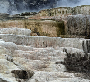 paesaggio, landscape Mammoth Hot spring, PN di Yellowstone, Yellowstone NP