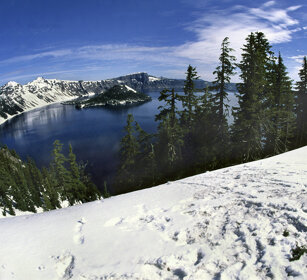 paesaggio, landscape Crater lake, Oregon, USA