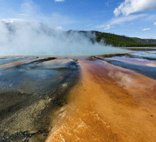 paesaggio, landscape Grand Prismatic Spring, Yellowstone NP