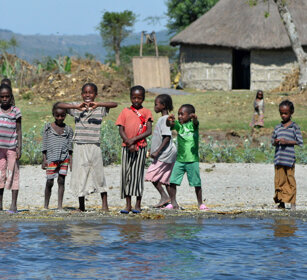 bambini Sidama, Sidama children lago Tana, lake Tana