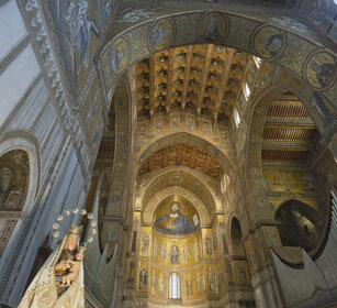 interno di chiesa, church inside Duomo di Monreale, Monreale Cathedral