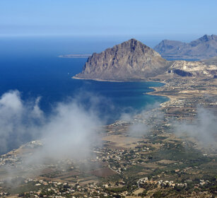 veduta da Erice, view from Erice Sicilia, Sicily