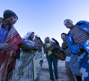 giovani appena svegli, boys just awake montagne del Simien, Simien mountains
