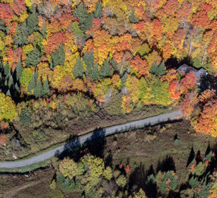 Aerial view Mont Tremblent NP