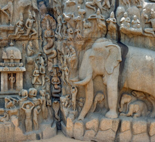 la penitenza di Bagiratha, Bagiratha's penance Mamallapuram, Tamil Nadu