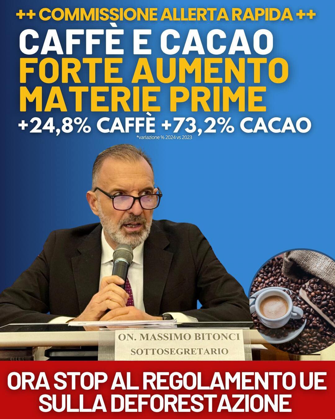 CONVOCATA COMMISSIONE ALLERTA PREZZI SU CAFFE' E CACAO