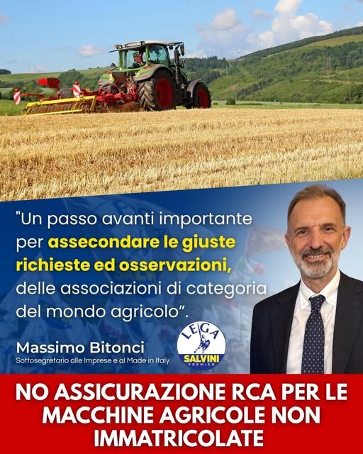 deroga obbligo Rca macchine agricole non immatricolate Lega, emendamento Ddl Pmi accoglie istanze del mondo agricolo