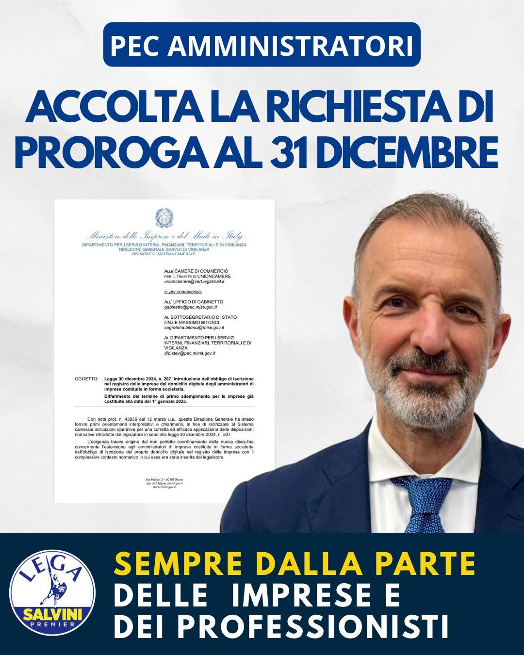 Pec amministratori proroga al 31 dicembre accolta la richiesta dei commercialisti