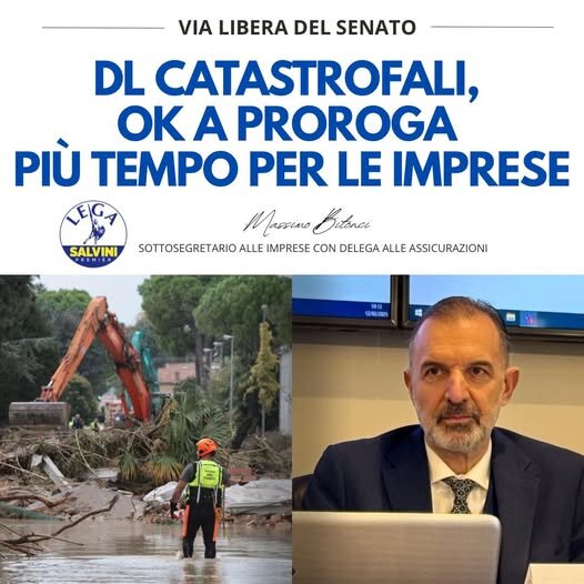 DL Catastrofali, ok a proroga, pi&ugrave; tempo per le imprese