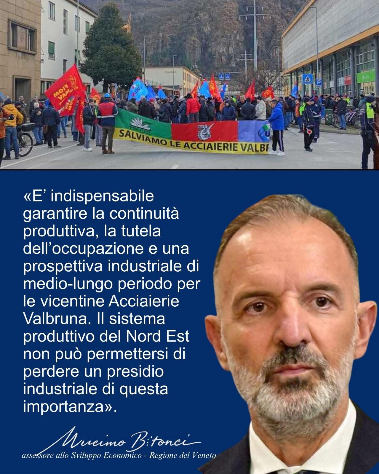 Massima solidariet&agrave; ai lavoratori Valbruna