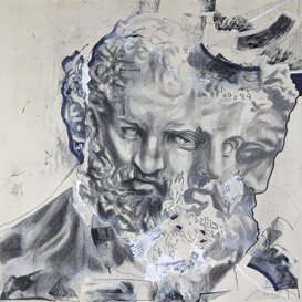 FILIPPO ALZETTA tecnica mista su carta, Heracles, cm60x60 FILIPPO ALZETTA tecnica mista su carta, Heracles, cm60x60