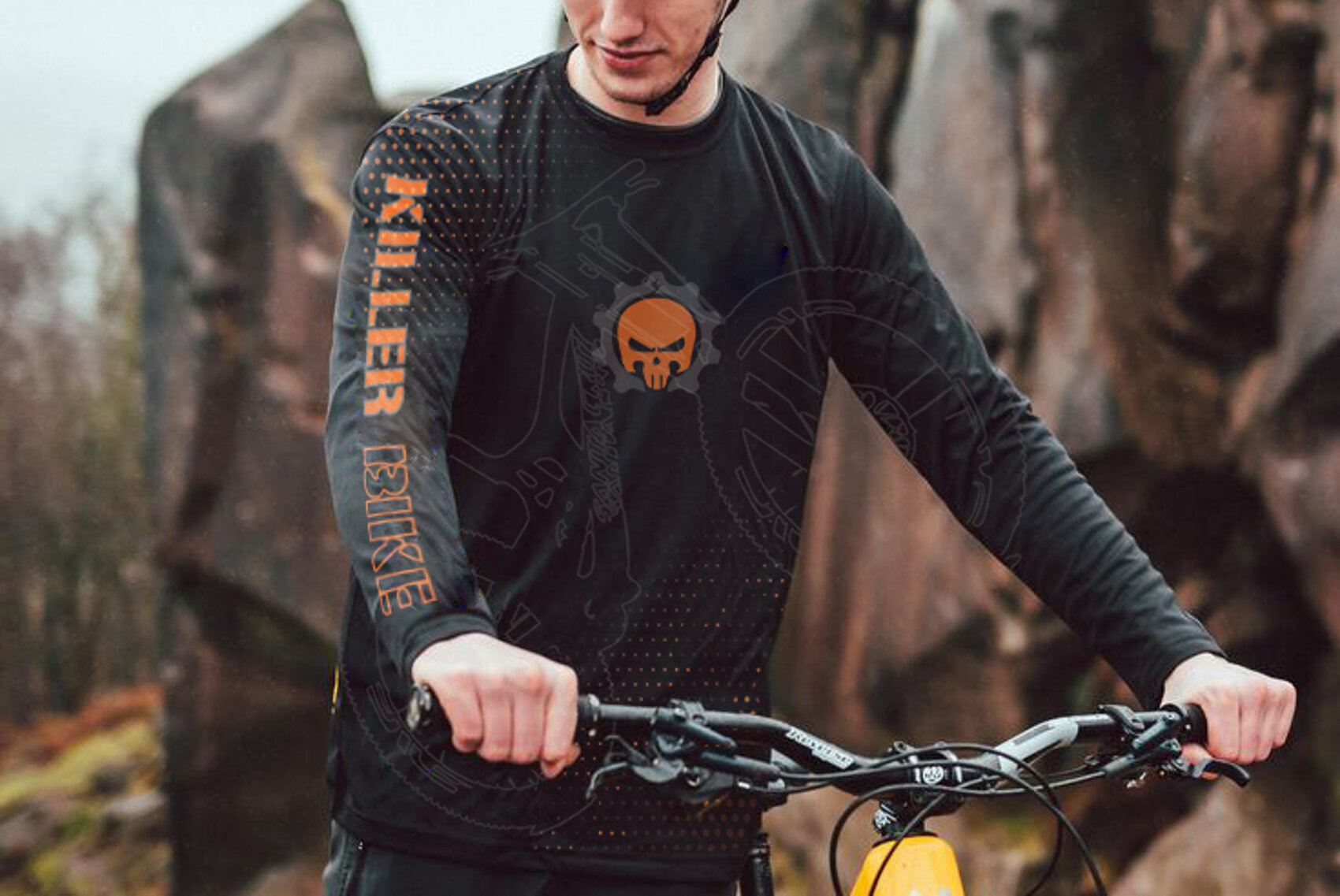 setup mtn stark mtb fastdry mens mountain bike jersey in black - performance cycling top with wicking technology.jpeg