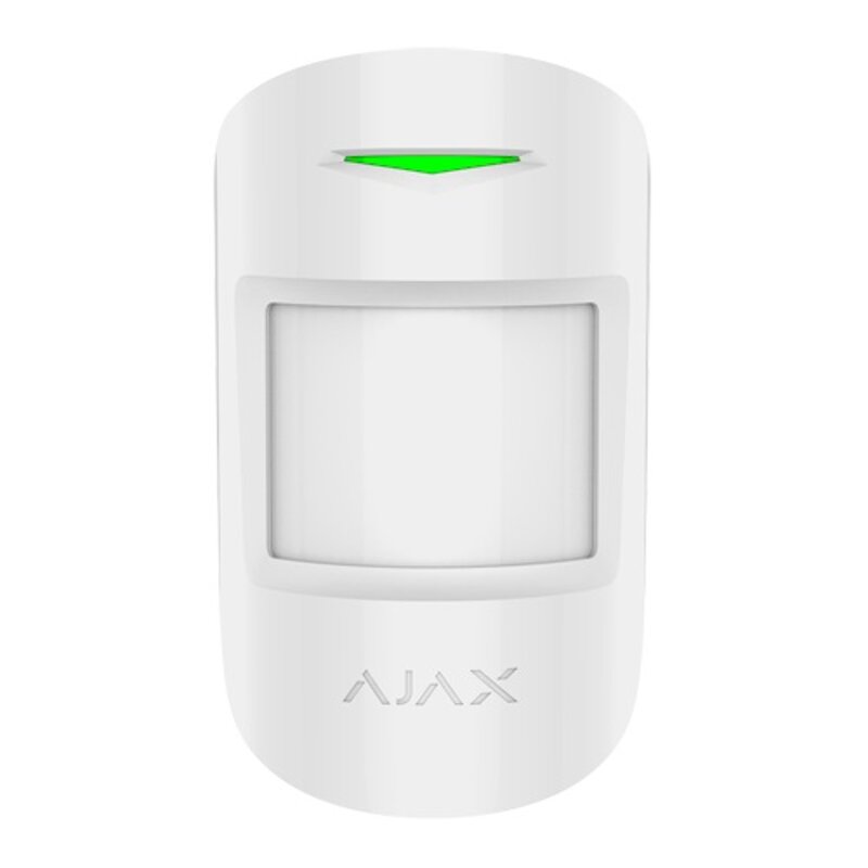 MotionProtect Bianca (Vista Frontale): &quot;MotionProtect Jeweller - Sensore wireless bianco con rilevamento avanzato di movimento, vista frontale&quot;