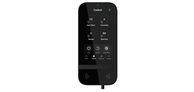 KeyPad TouchScreen Fibra Immagine di copertina rappresenta la tastiera KeyPad TouchScreen Fibra