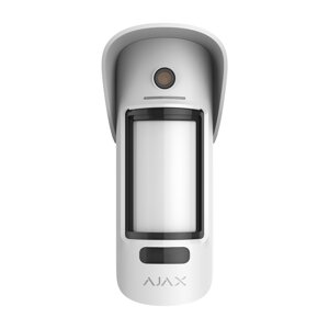 Vista Frontale: &quot;MotionCam Outdoor Jeweller - Sensore wireless nero per esterni, vista frontale con fotocamera integrata per verifica visiva&quot;