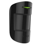 MotionProtect Nera (Vista Laterale): &quot;MotionProtect Jeweller - Sensore di movimento wireless nero, vista laterale con design moderno&quot;