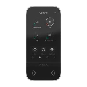 Ajax KeyPad TouchScreen Jeweller bianco vista forntale