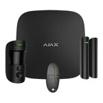 StarterKit Cam Plus Nero: StarterKit Cam Plus Ajax - Sistema di sicurezza avanzato nero con foto-verifica e connettività continua