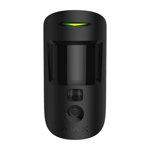 MotionCam Nera (Vista Frontale): &quot;MotionCam (PhOD) Jeweller - Sensore wireless nero, vista retro con design moderno e tecnologia avanzata