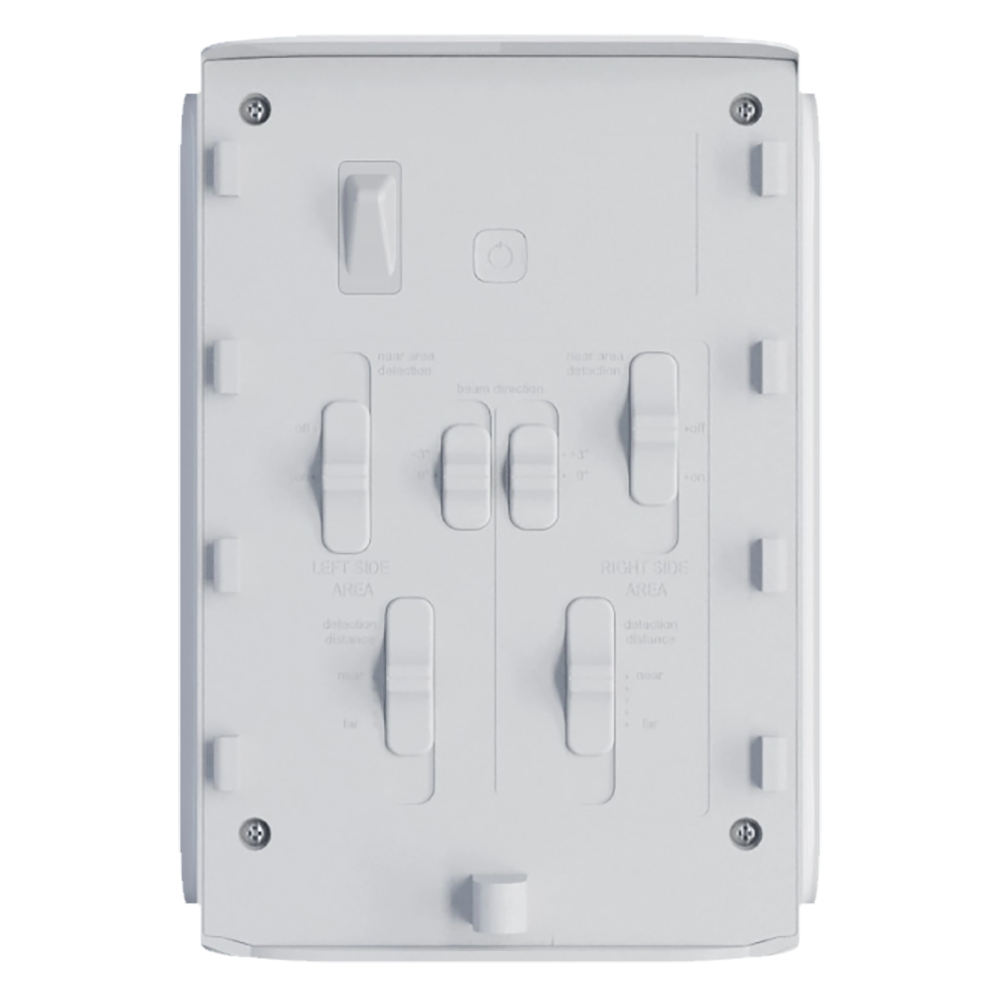 Vista posteriore DualCurtain Outdoor Ajax per settare le impostazioni