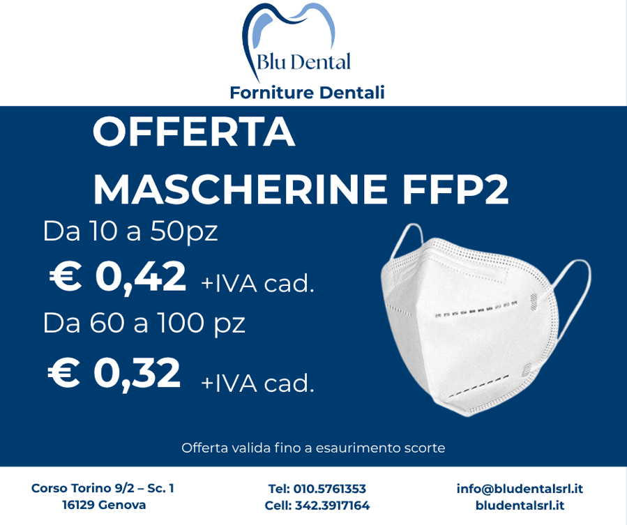 offerta mascherine ffp2 blu dental 