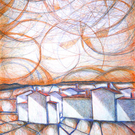 Geometrie Dinamiche Pastelli su carta, formato A3