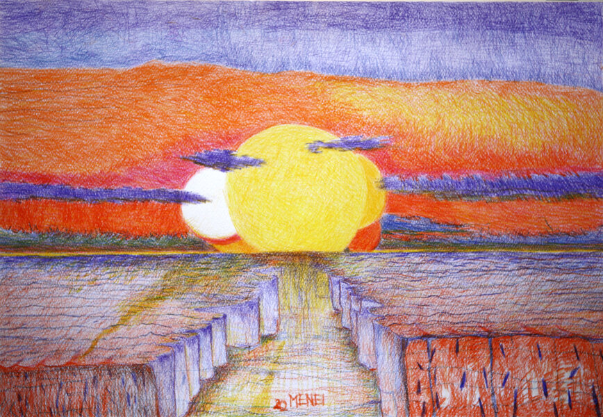 Pastels on paper, A3 format