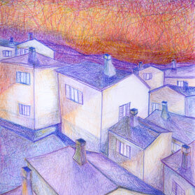 Viola Statico Pastels on paper, A3 format