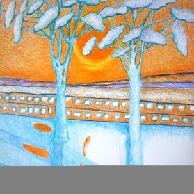 Ramificazioni Pastelli su carta, formato A3