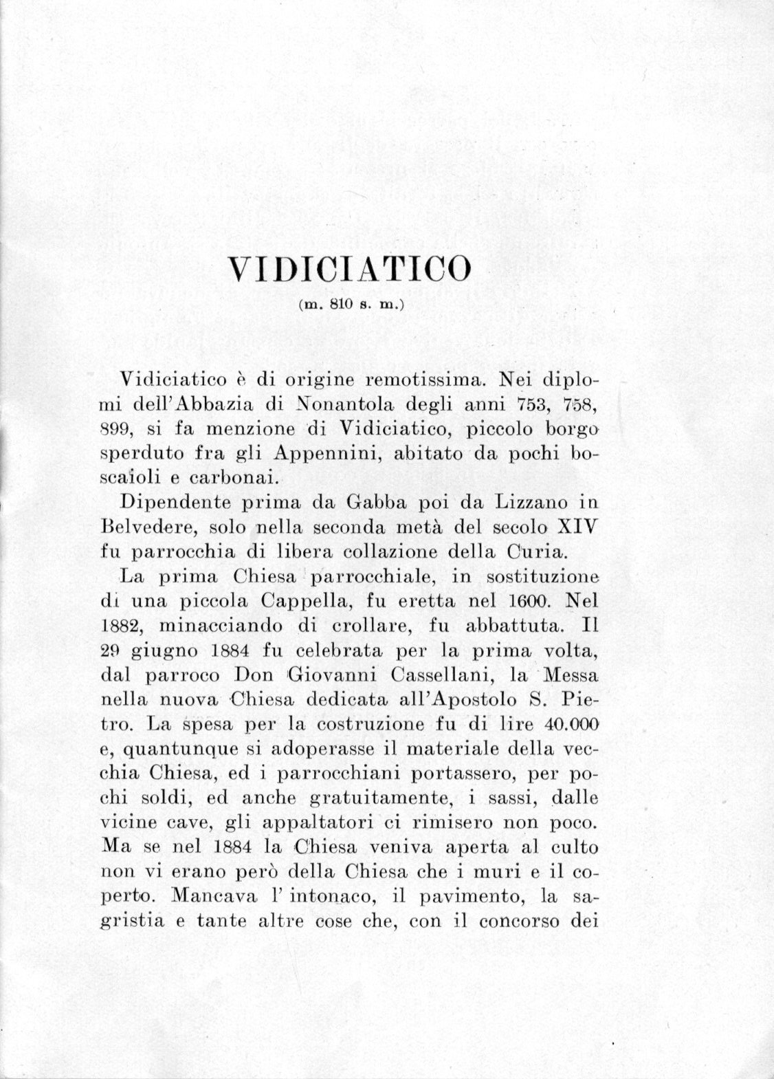 storia di vidiciatico