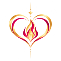 cuore dorato logo accensione cardiaca cuore dorato logo accensione cardiaca