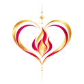 cuore dorato logo accensione cardiaca