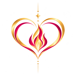 cuore dorato logo accensione cardiaca cuore dorato logo accensione cardiaca