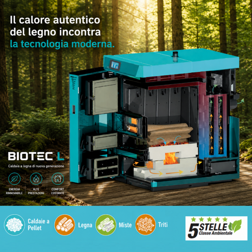 caldaia a legna biotec l