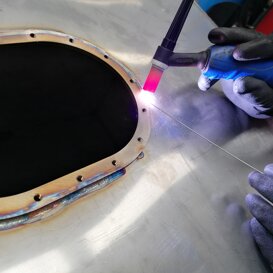 Welding Tank Flange Welding