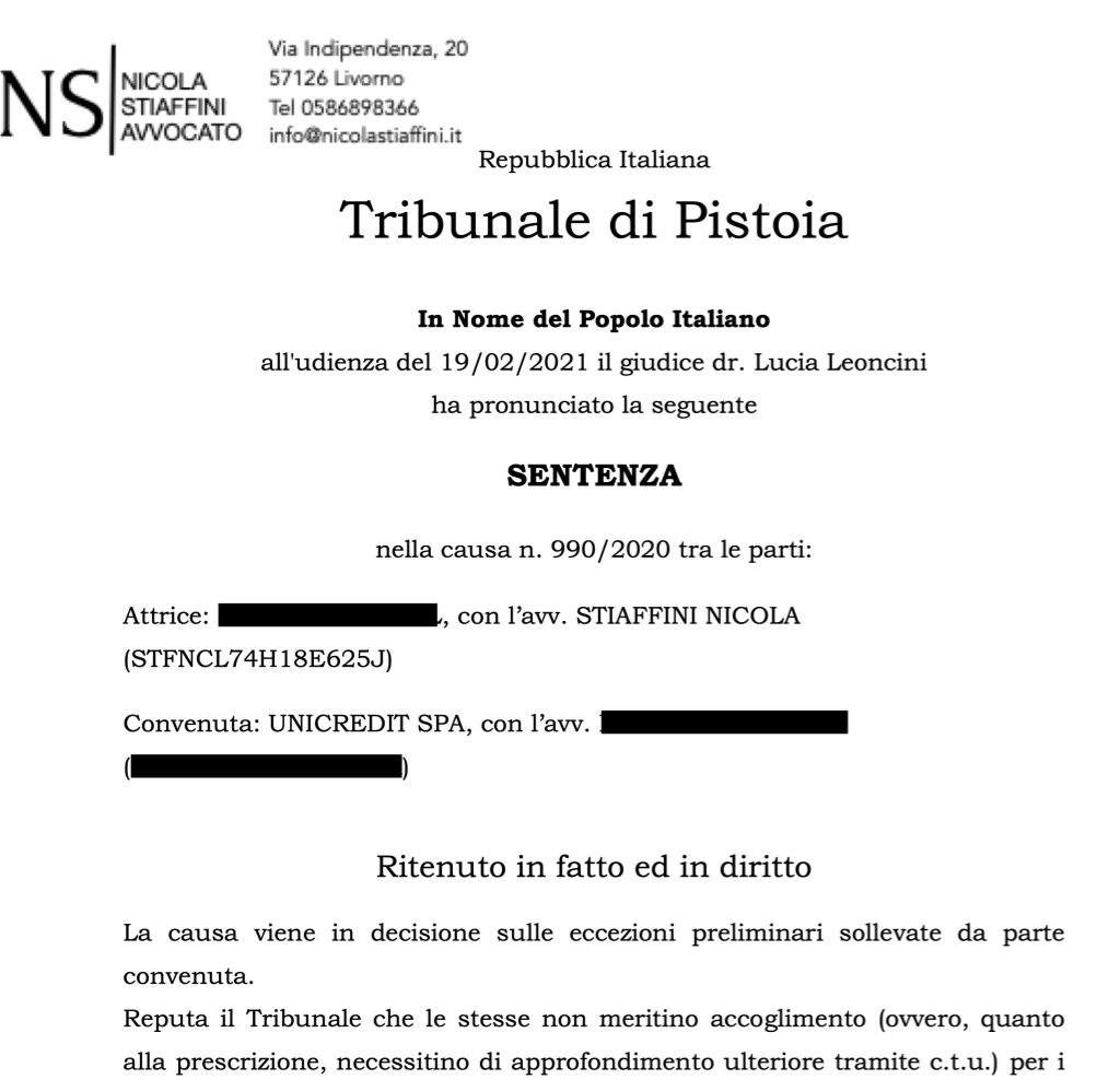 STOP AL FORUM SHOPPING DELLA BANCA: CERTE CLAUSOLE DEROGATORIE DELLA COMPETENZA TERRITORIALE SONO NULLE
